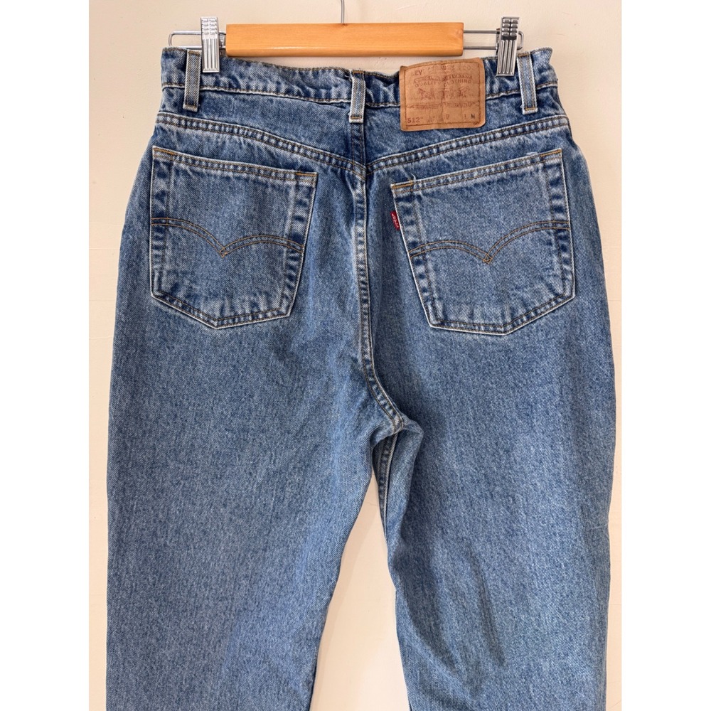 Vintage Levis 512 Jeans Womens 13 Medium Blue Denim Slim Fit Tapered Leg 90s